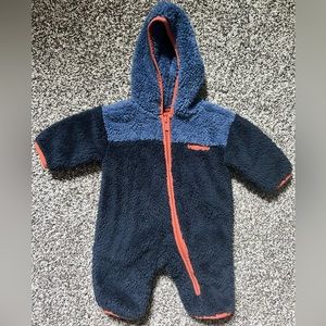 Old Navy 0-3 Month “Sherpa” Fleece Bodysuit w/ Hood